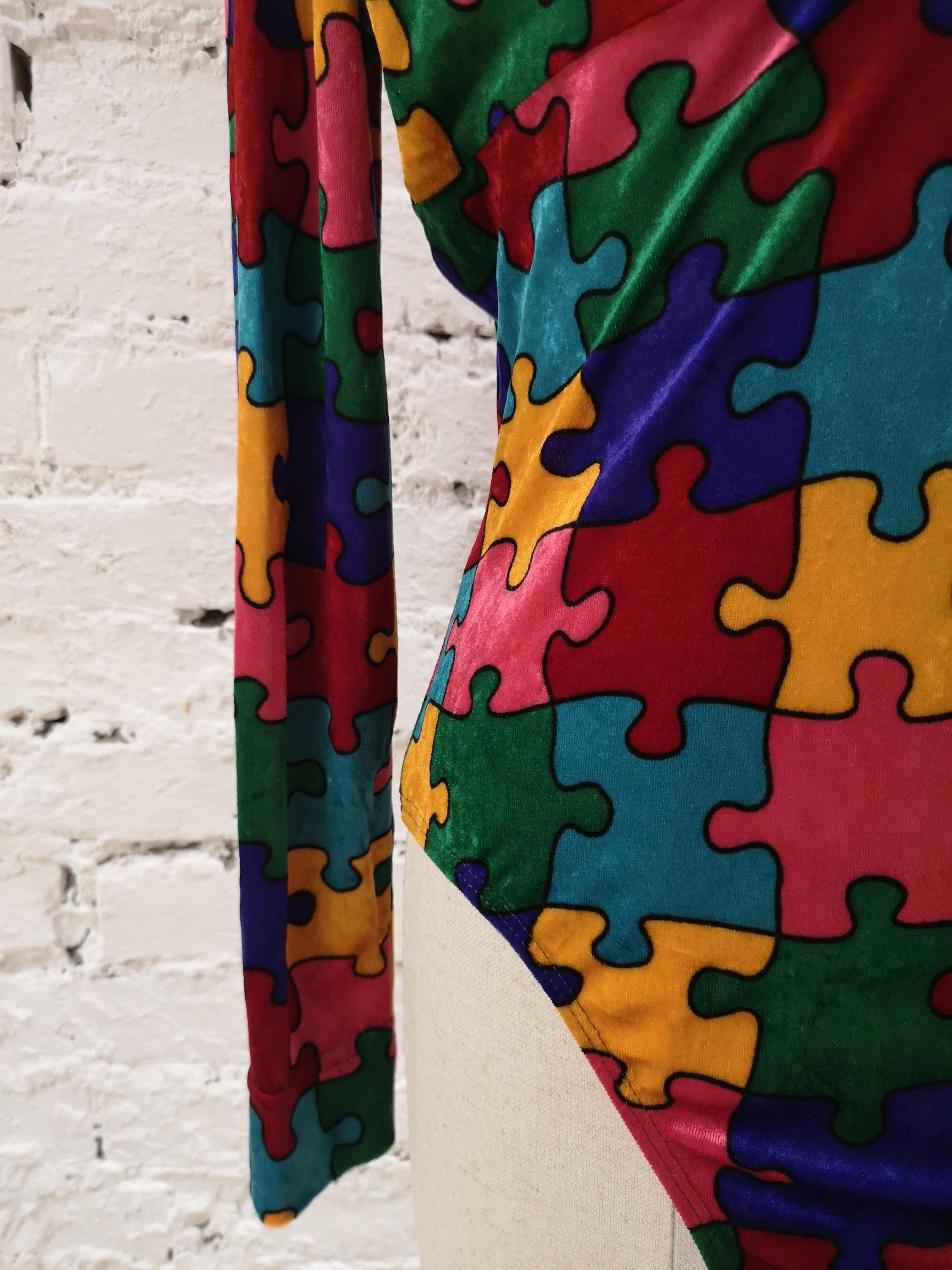 Women's Moschino puzzle velvet body