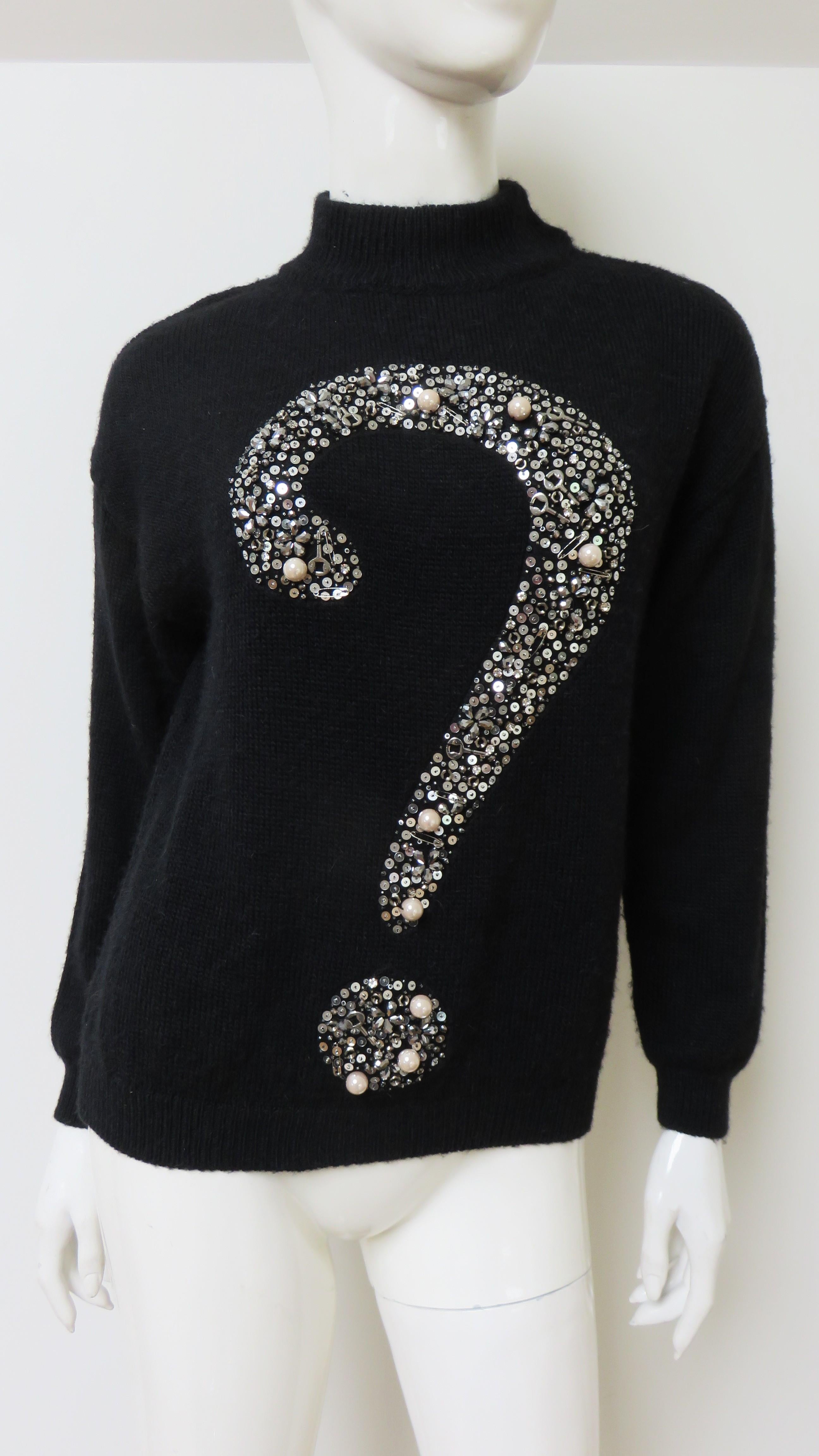 Moschino Question Mark Sweater For Sale 1