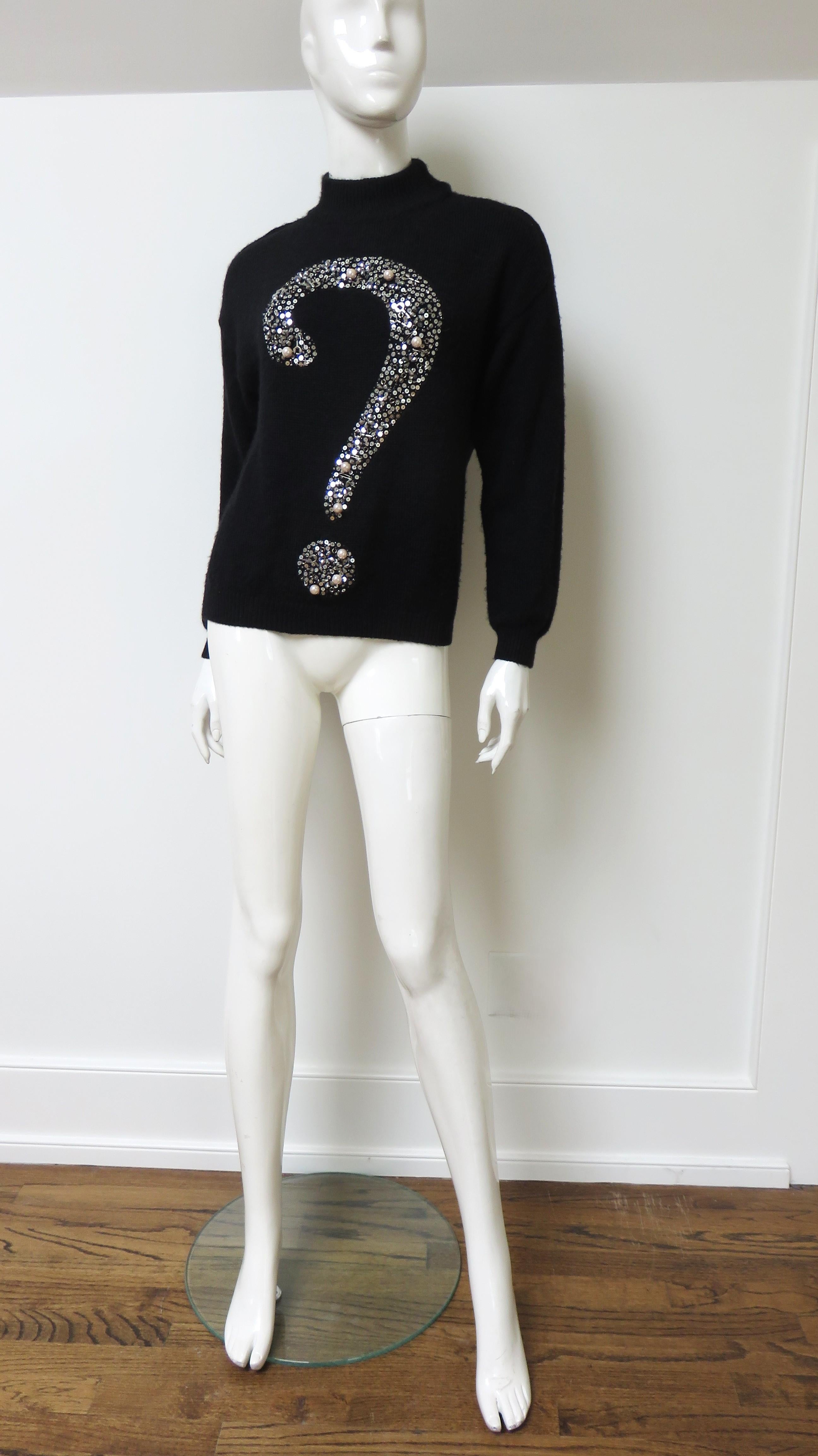 Moschino Question Mark Sweater For Sale 2