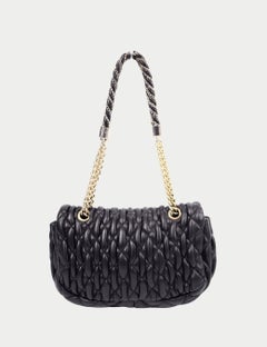 Moschino Quilted Leather Chain Shoulder Bag