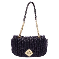 Moschino Quilted Leather Chain Shoulder Bag