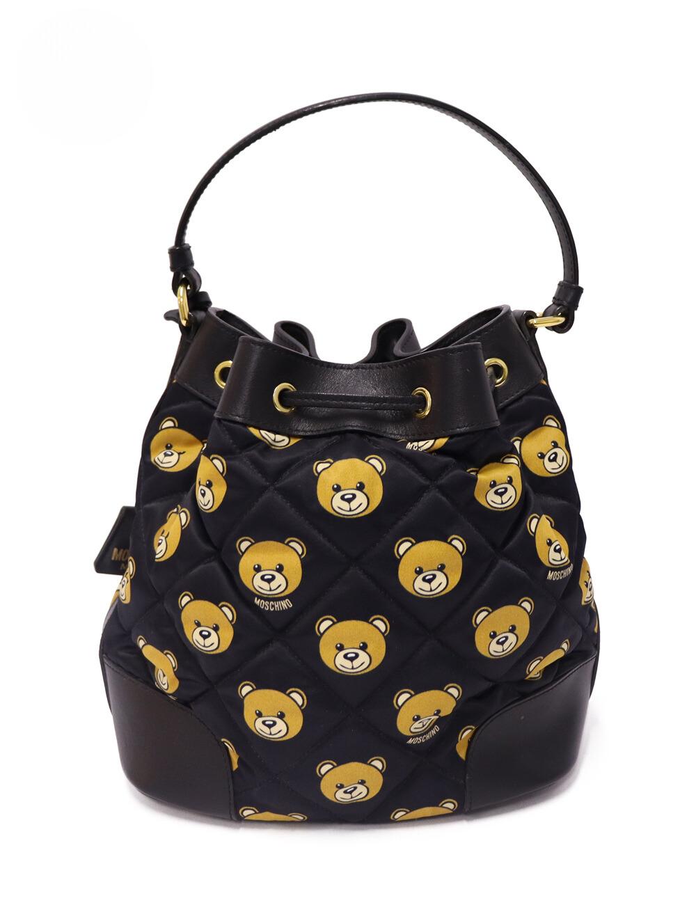Moschino Quilted Small Teddy Bear Bucket Bag For Sale 1