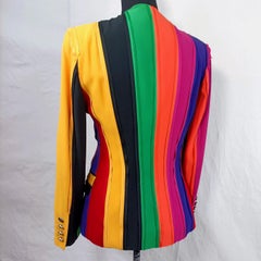 Moschino rainbow striped jacket vintage 1991