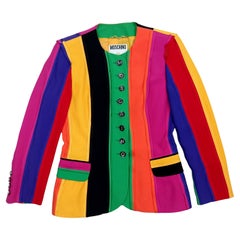 Moschino rainbow striped jacket vintage 1991