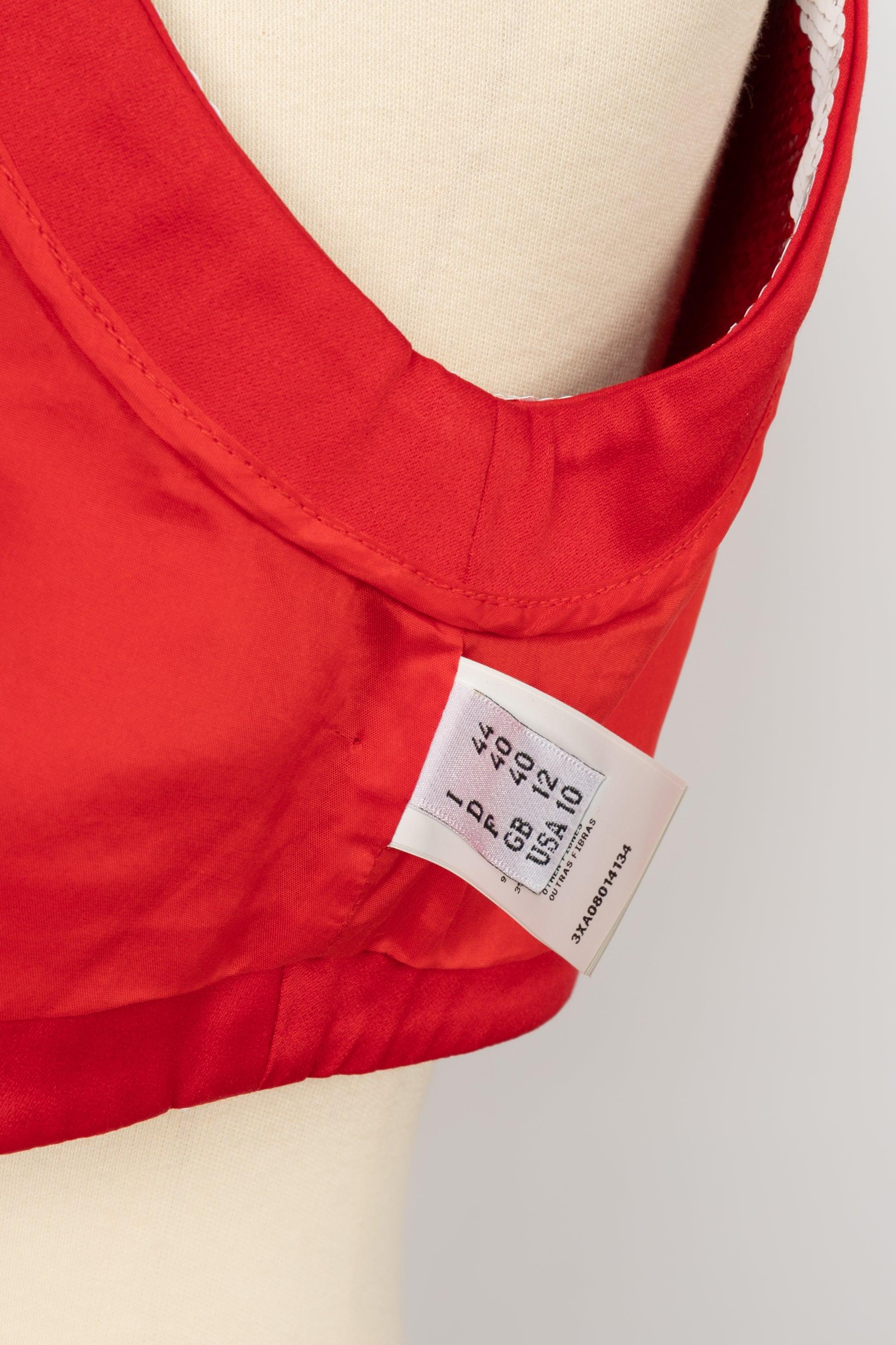 Moschino Top de lentejuelas rojas y blancas Primavera, 2016 en venta 1