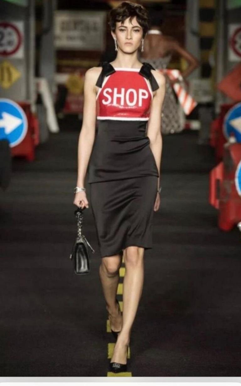 Moschino Red and White Sequinned Top Spring, 2016 For Sale 5