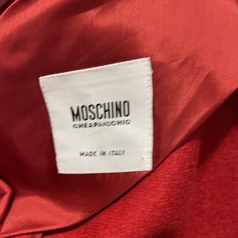Moschino Red Black Wool Riding Jacket 7