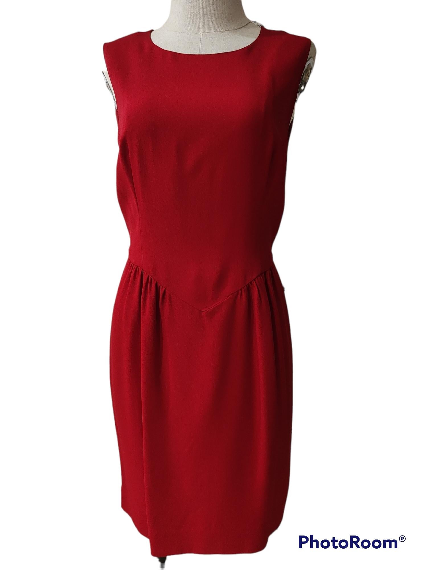 red moschino dress