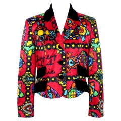 Moschino Red Iconic Short Blazer Vintage 1990s