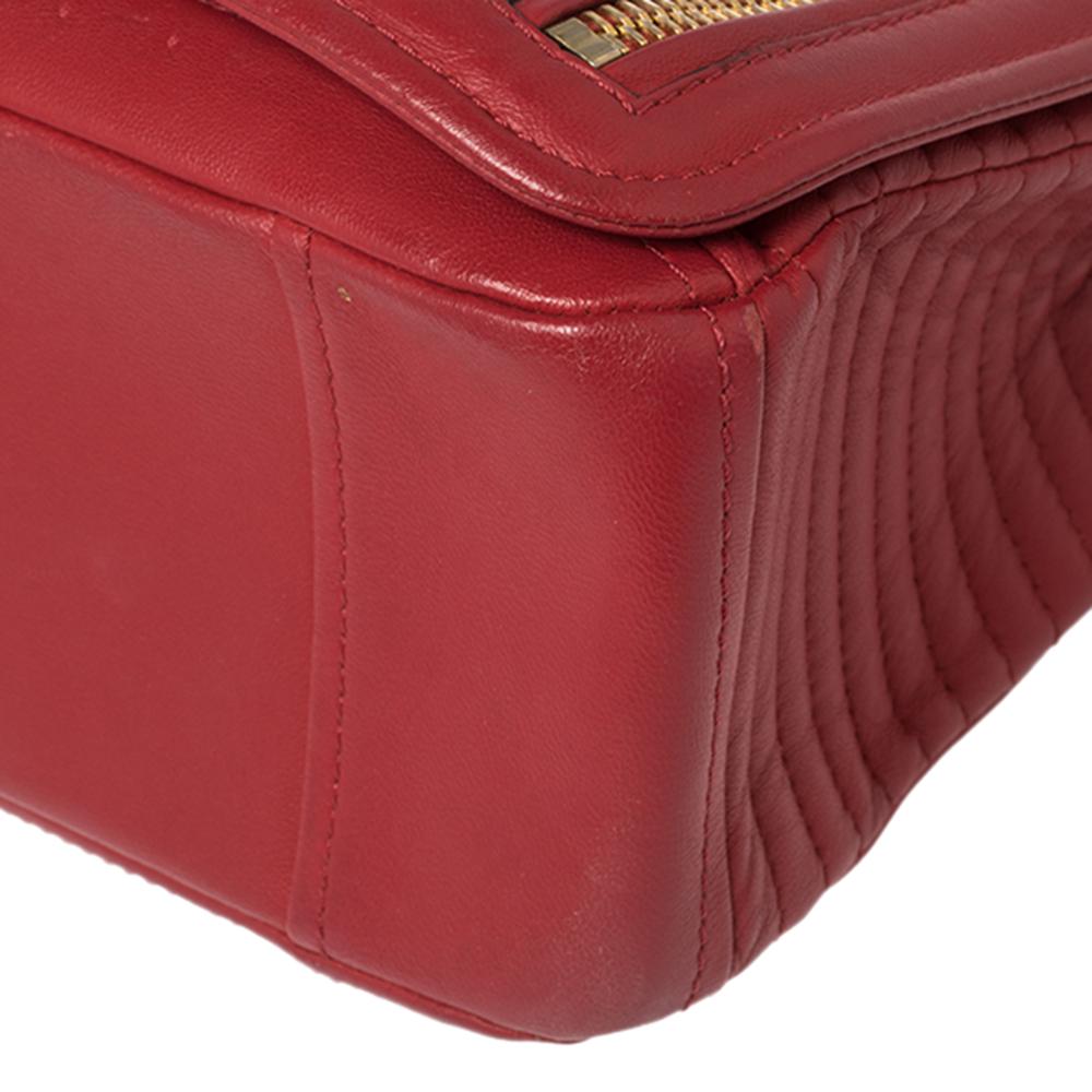 Moschino Red Leather Capsule Biker Jacket Shoulder Bag 2