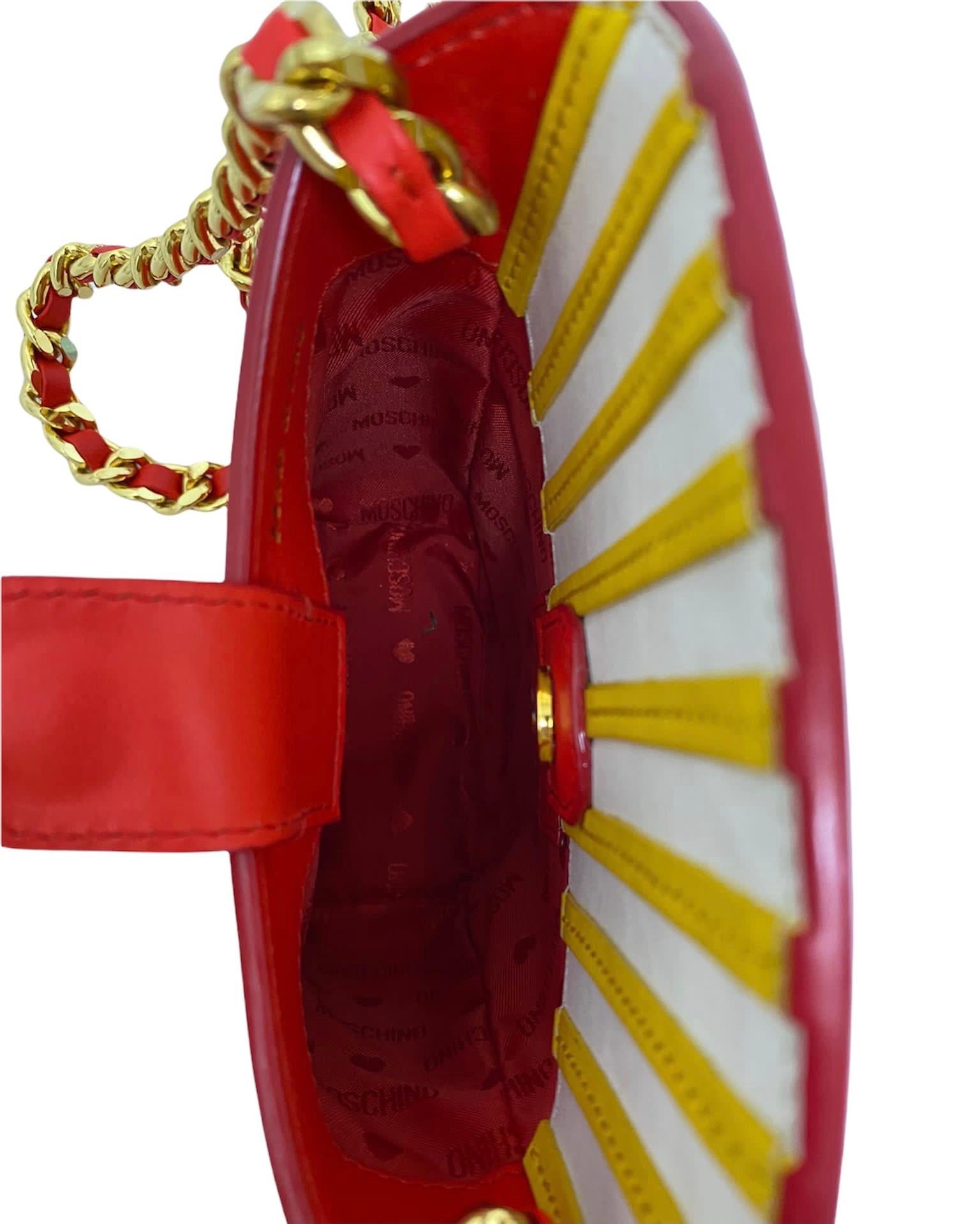 Moschino Rote Ledertasche in limitierter Auflage 1