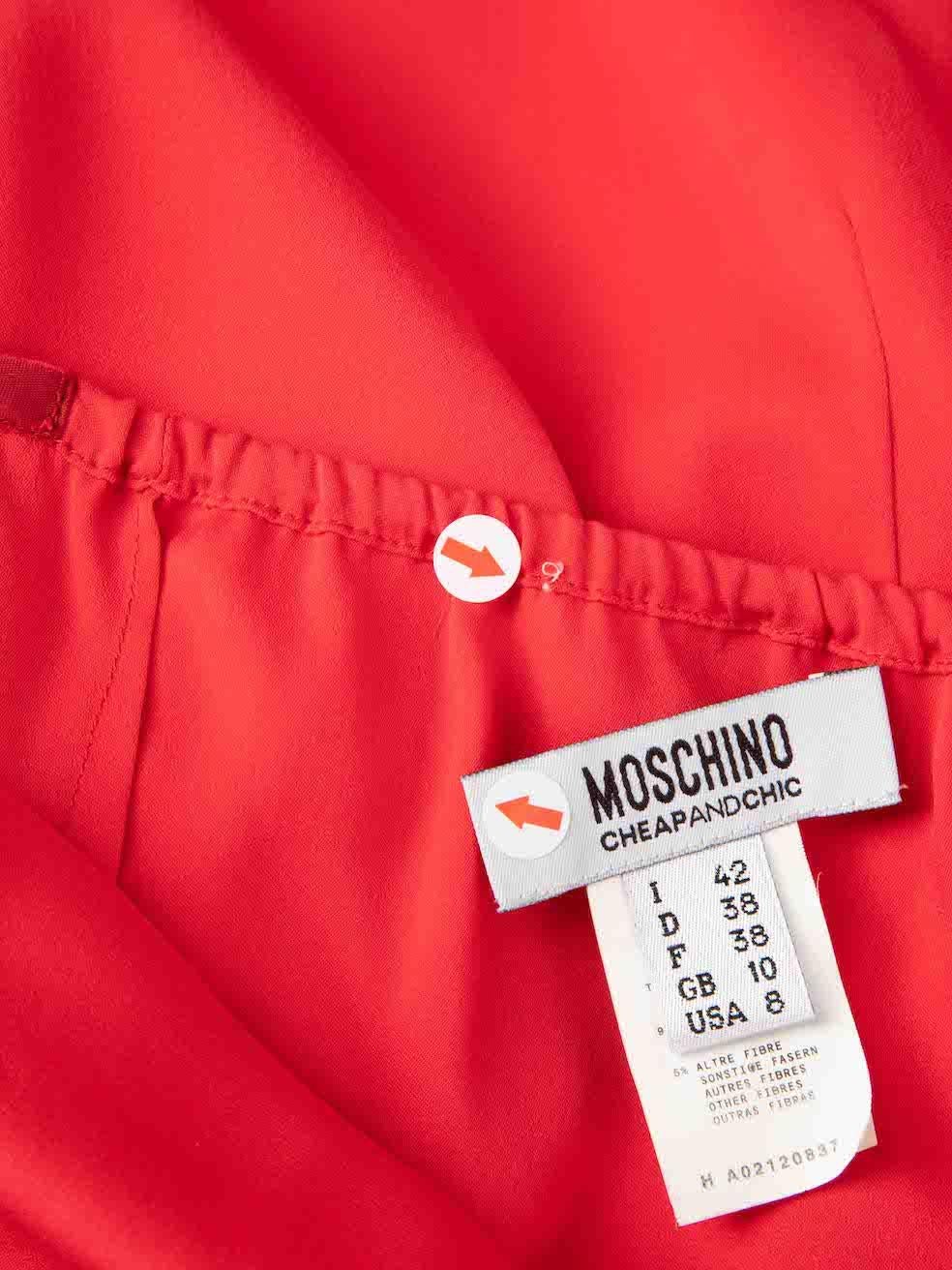 Moschino haut à col bénitier ouvert dans le dos, taille M Excellent état - En vente à London, GB