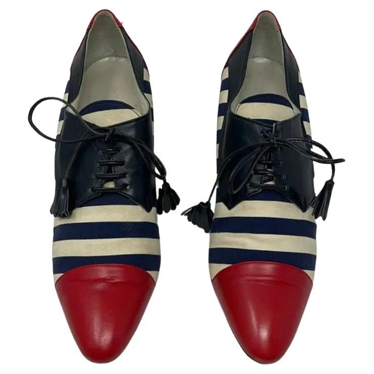 Moschino shoes flats with logo buckle 90s dead stock Schoenen damesschoenen Instappers Puntige ballerinas 