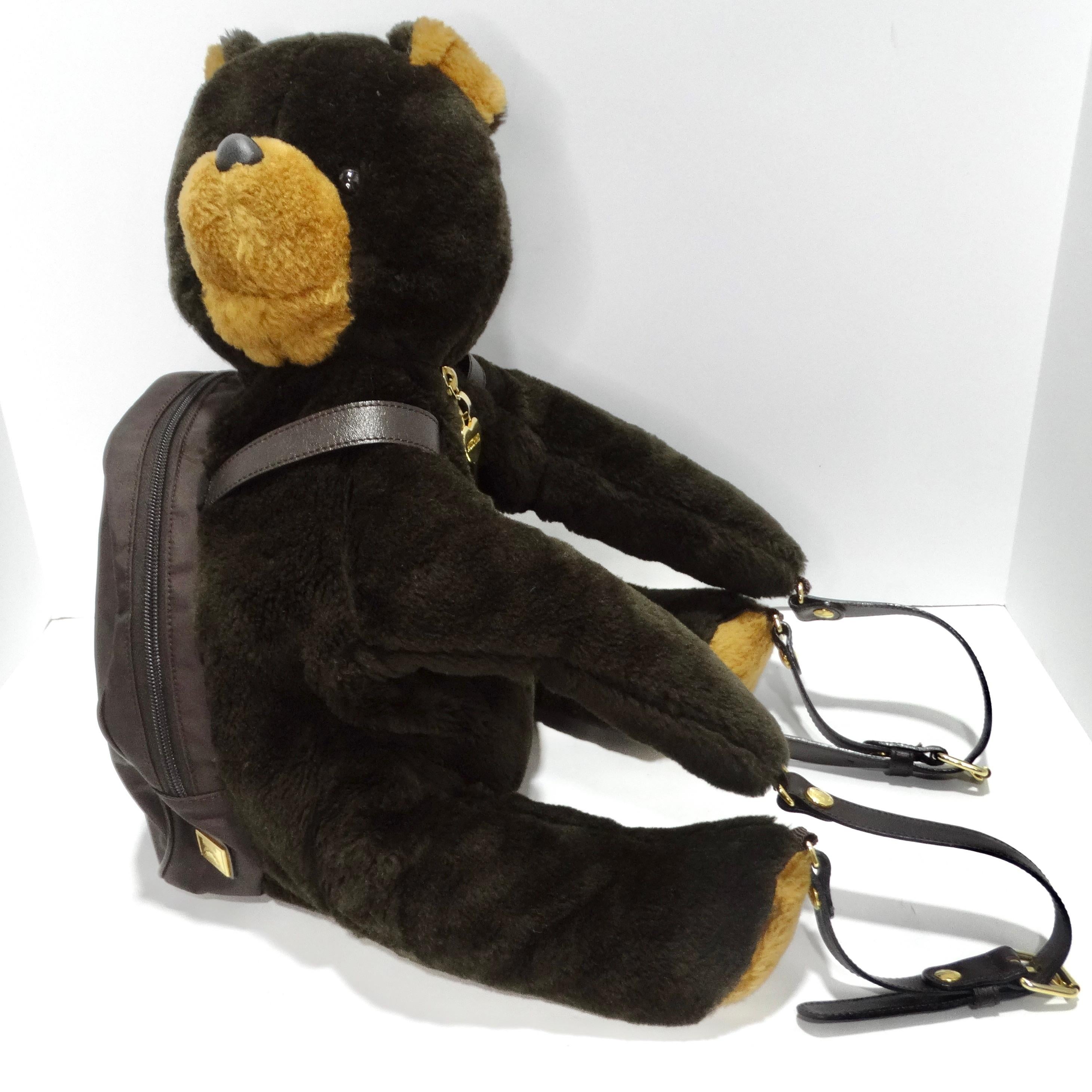 Moschino Redwall 1990er Teddybär-Rucksack im Angebot 5