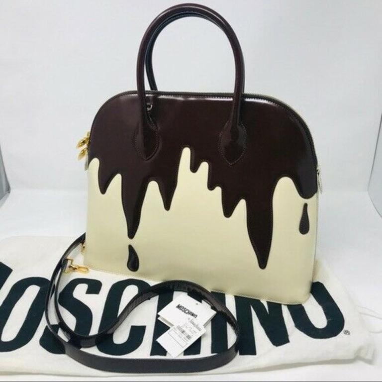 Moschino Redwall - Ba ivoire marron ivoire dégoulinant chocolat en vente 3