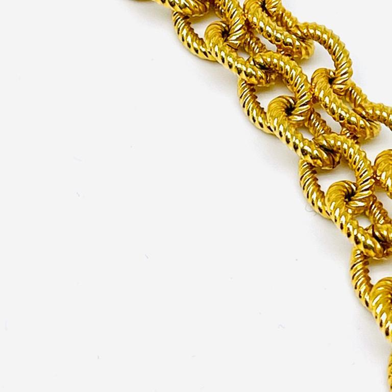 Moschino Redwall Gold Chain Link Charm Belt 4