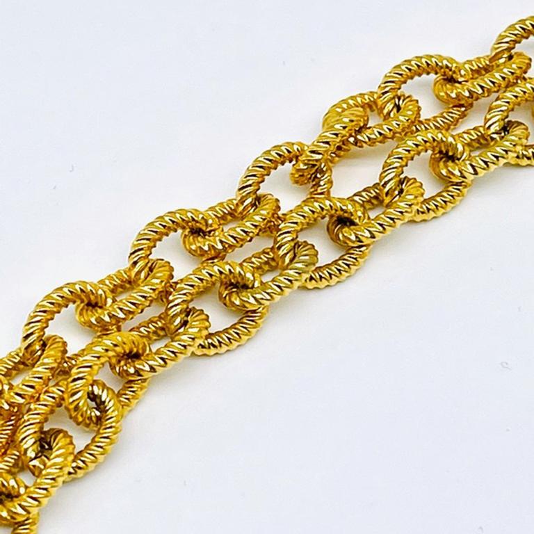 Moschino Redwall Gold Chain Link Charm Belt 5