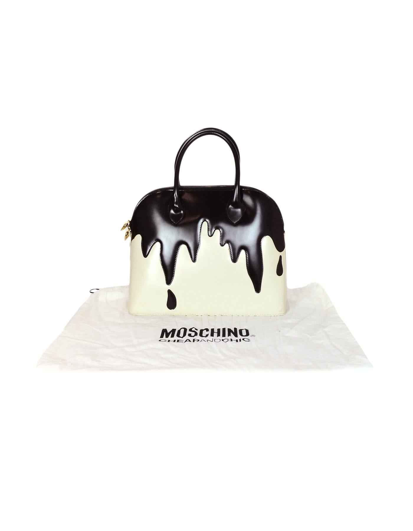 Moschino Redwall Vintage Collector's Dripping Chocolate Top Handle Bag 4