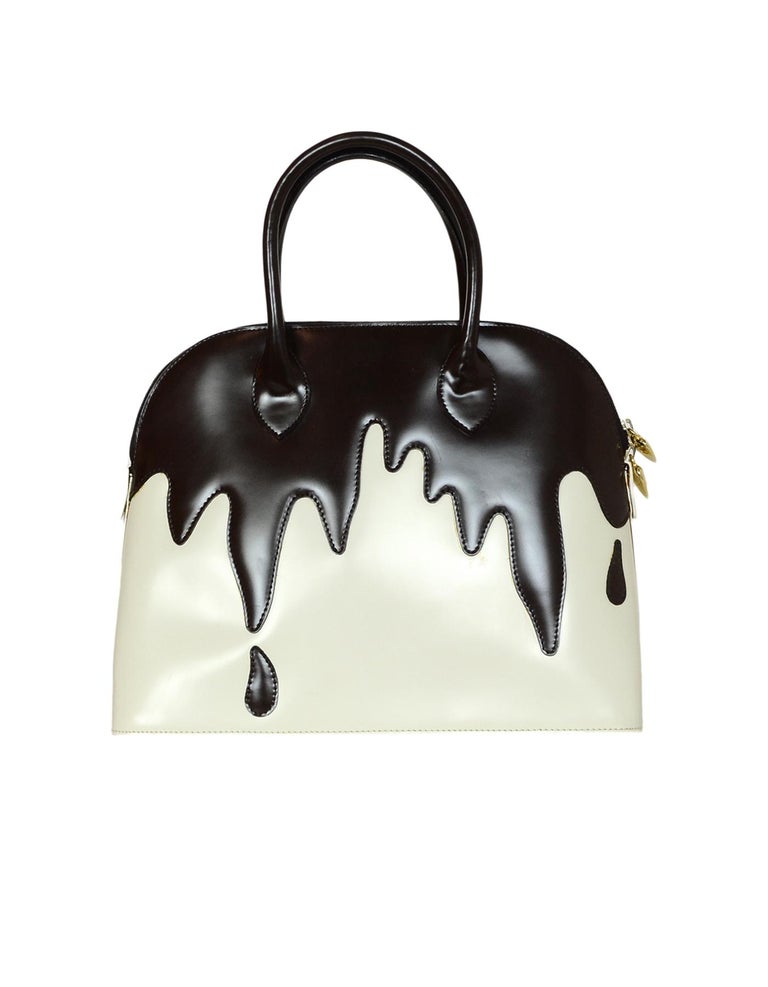 Moschino Redwall Vintage Collector's Dripping Chocolate Top Handle Bag ...