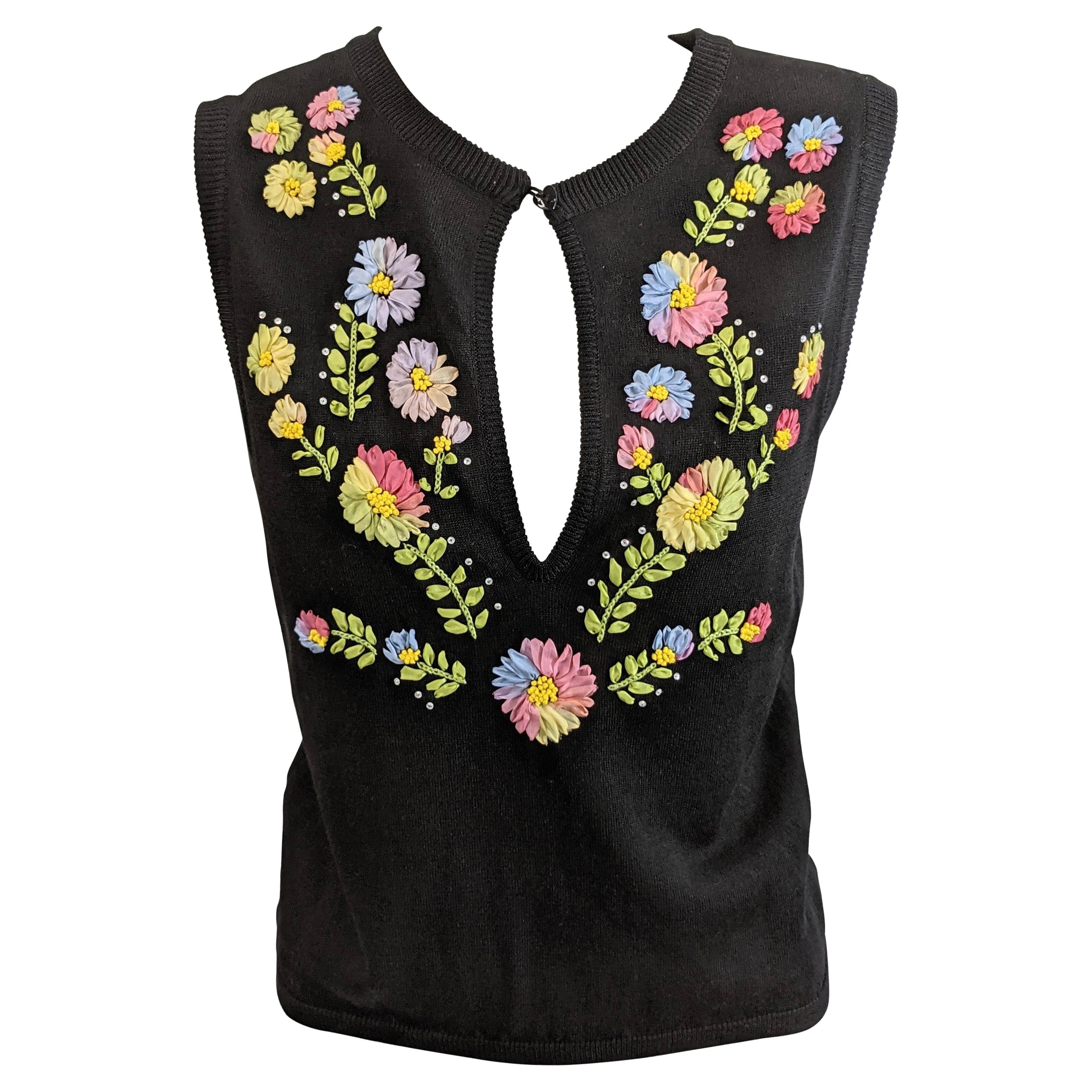 Moschino Strickpullover mit Schleifenstickerei