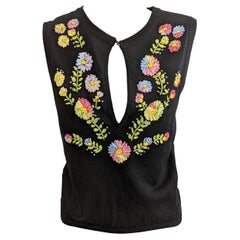 Moschino Ribbon Embroidery Knit Pullover