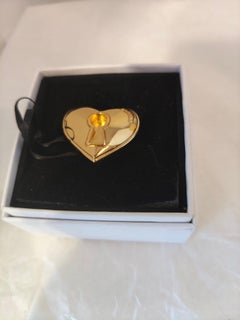 Moschino Gold Tone Unisex Fashion Ring, Made in Italy, New with Tags