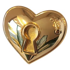 Moschino Gold Tone Unisex Fashion Ring, Made in Italy, New with Tags