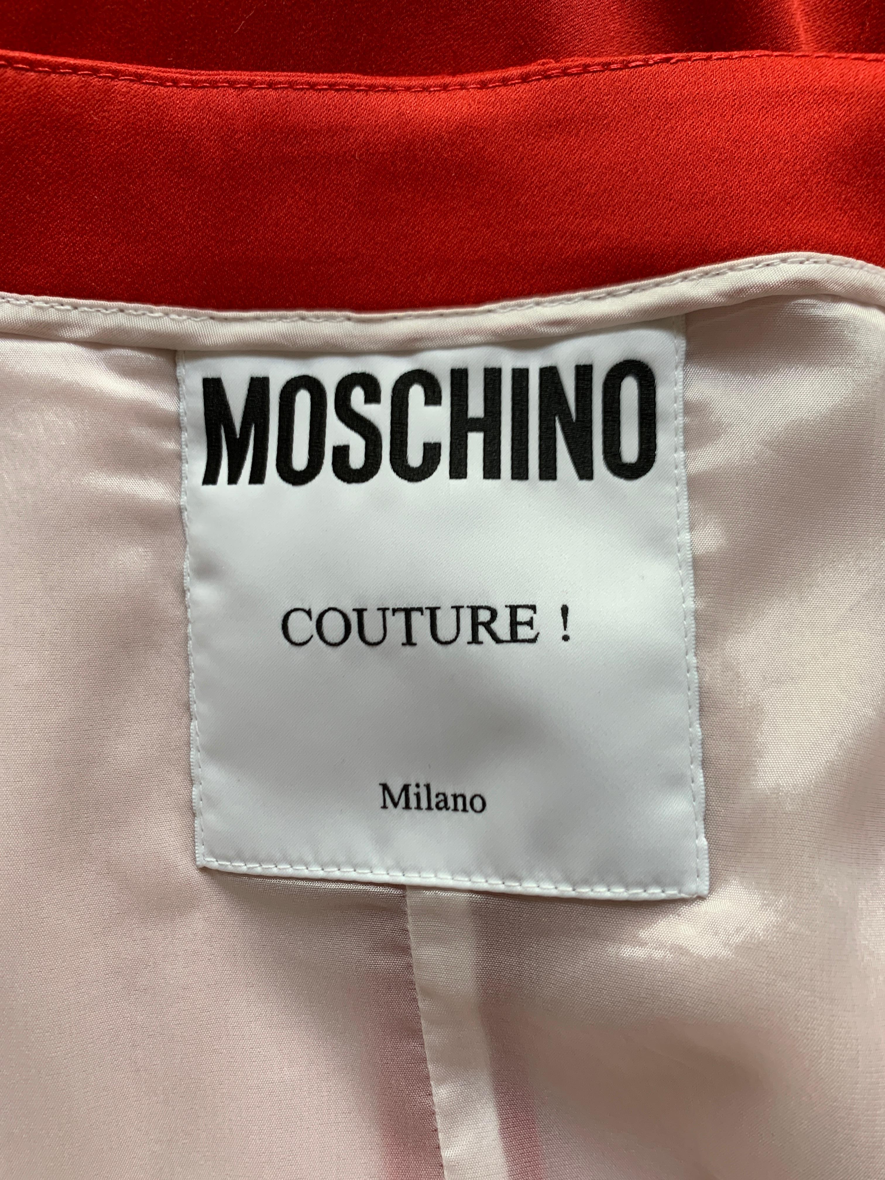 Brown Moschino Sale Tag Halter Dress White and Red