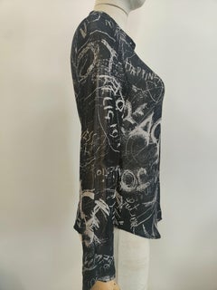 Moschino see through graffiti shirt