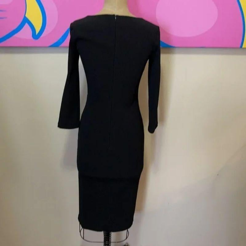 Women's Moschino Sewing Black Sheath Dress Scissors Heart For Sale