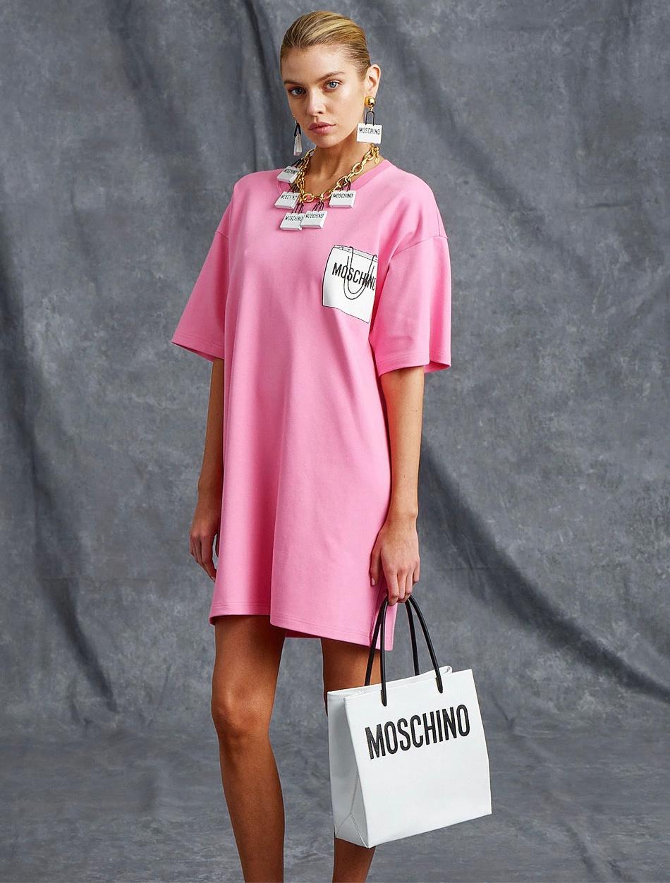 MOSCHINO Shopping Bag Charm Novelty Necklace Resort 2016 Runway For Sale 7