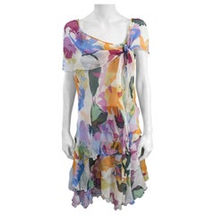 Moschino Set aus Seiden-Chiffon-Set mit Aquatischem Druck