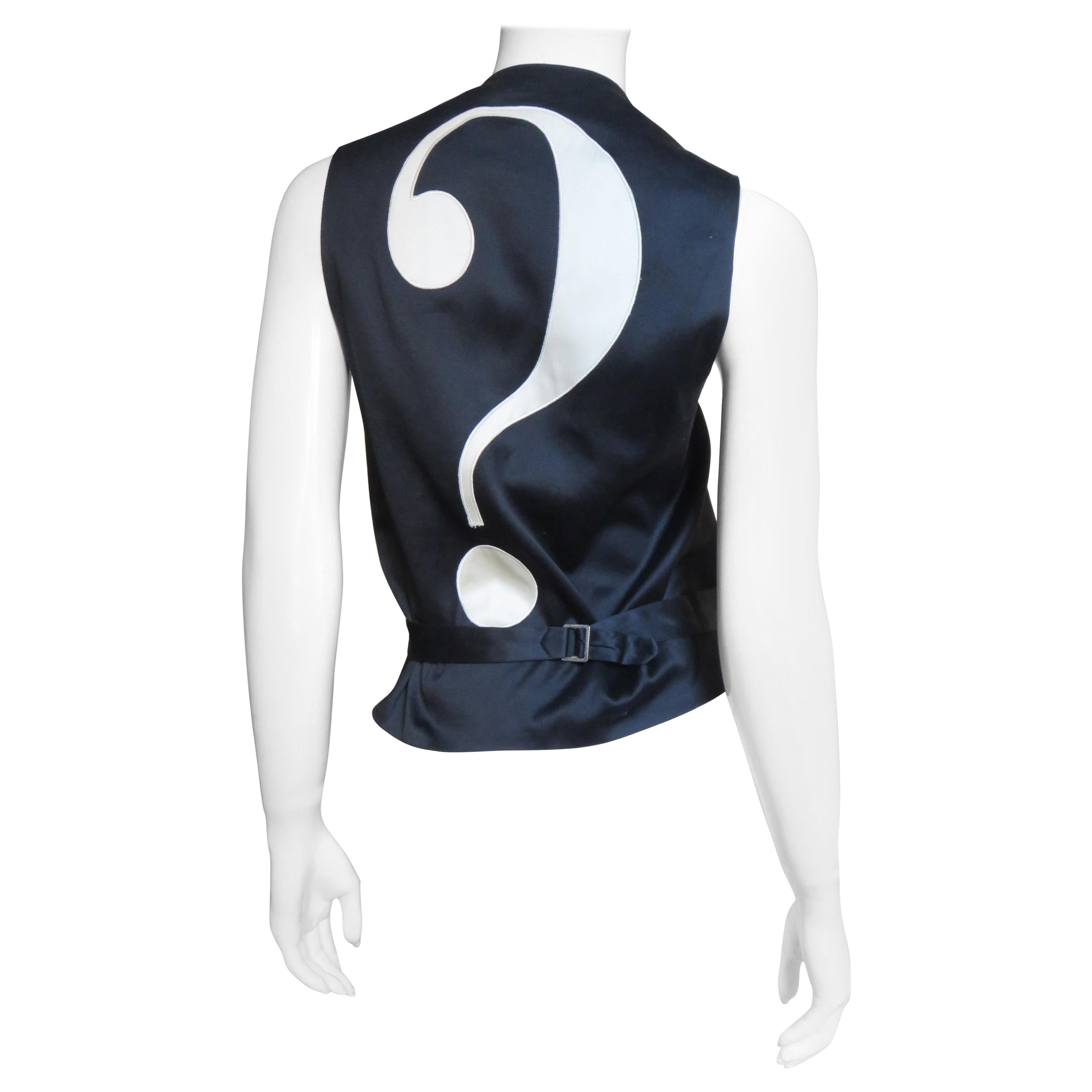 Moschino Silk Question Mark Vest 