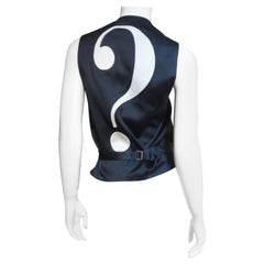 Vintage Moschino Silk Question Mark Vest 