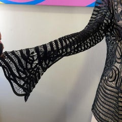 Moschino Silk Woven Knit Jacket Face