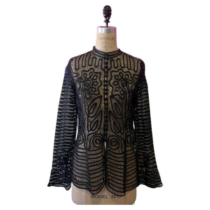 Moschino Silk Woven Knit Jacket Face For Sale