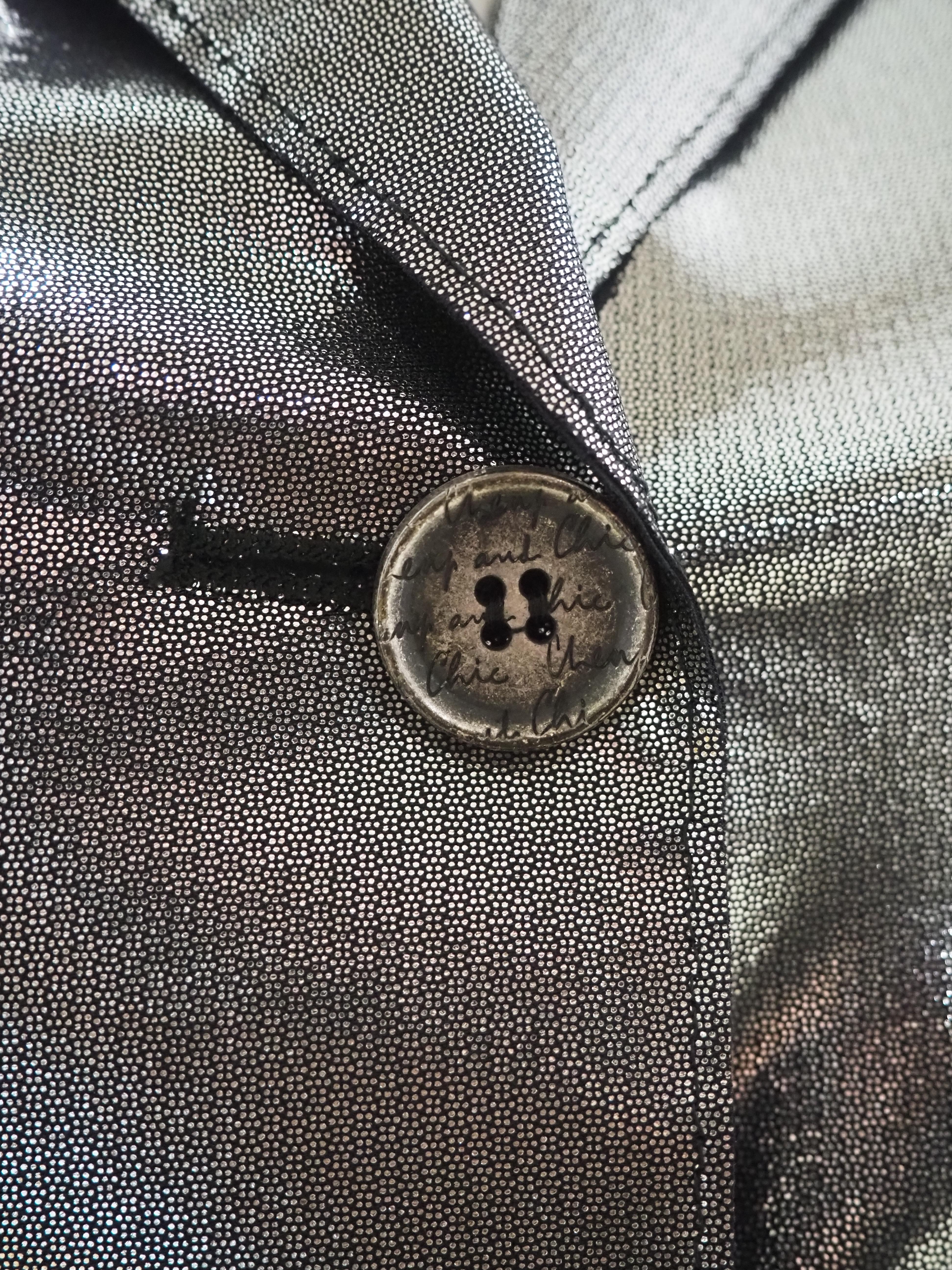 Veste argentée Moschino en vente 5