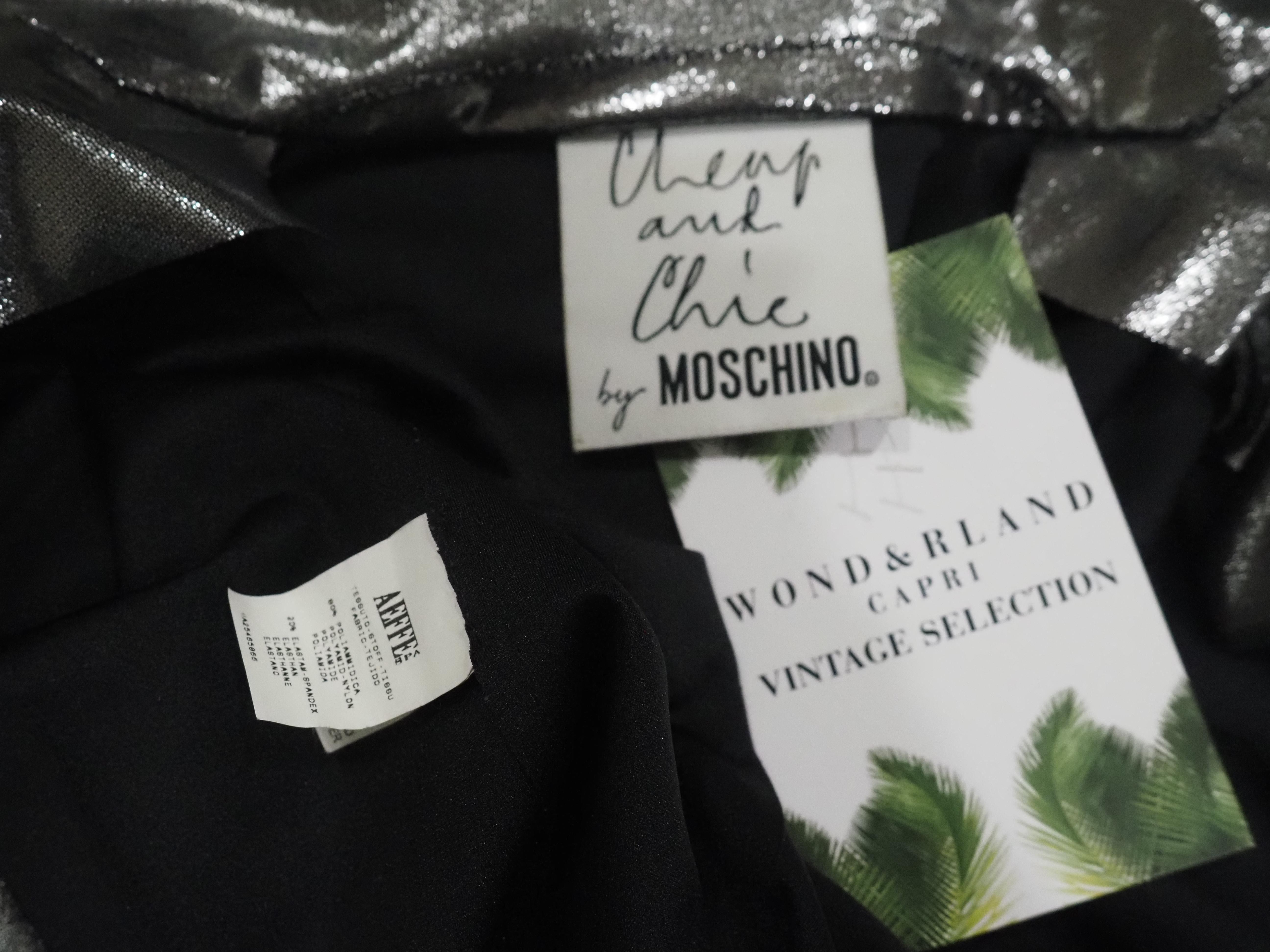 Moschino Silberne Jacke im Angebot 8