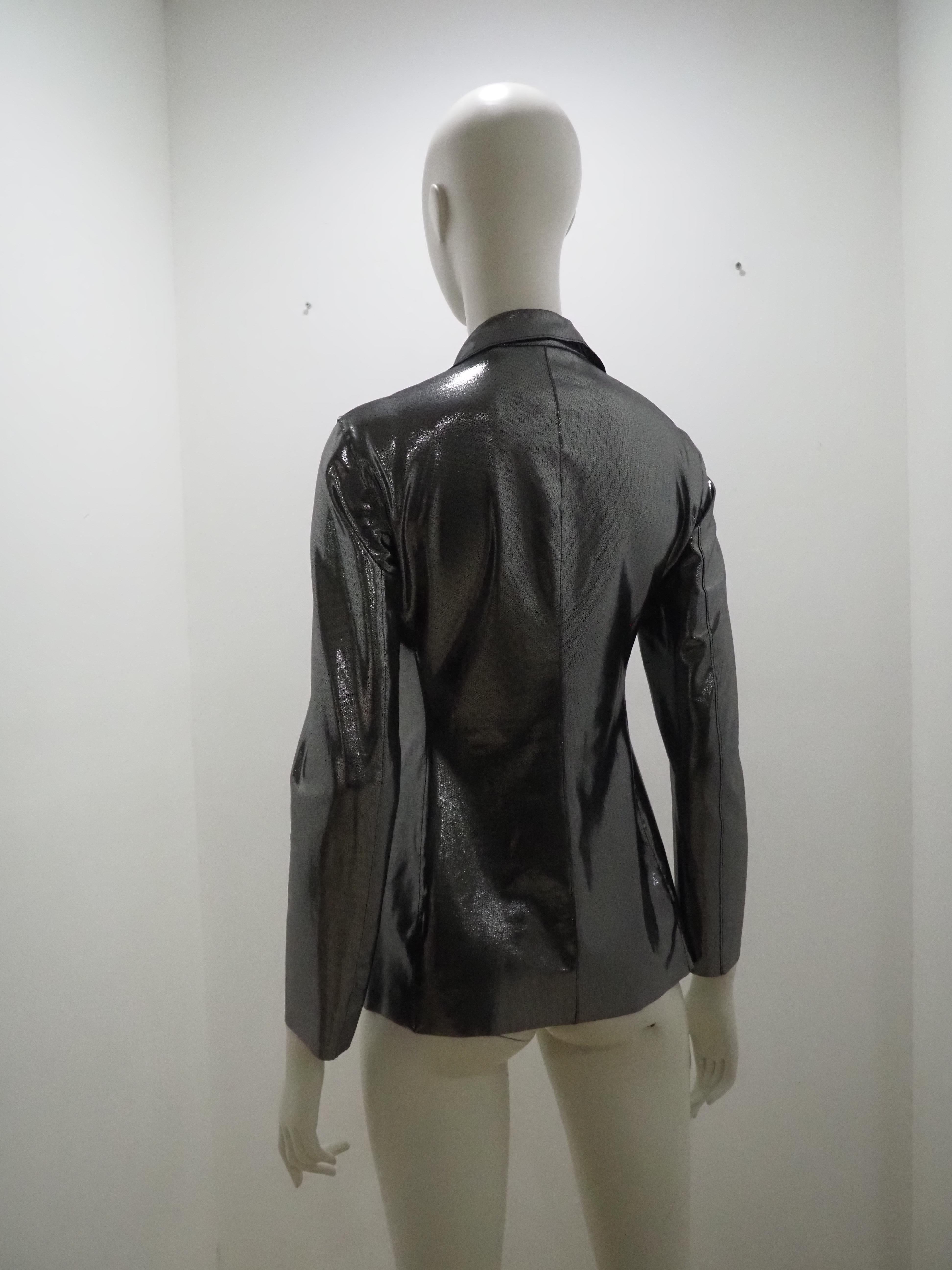 Moschino Silberne Jacke (Schwarz) im Angebot