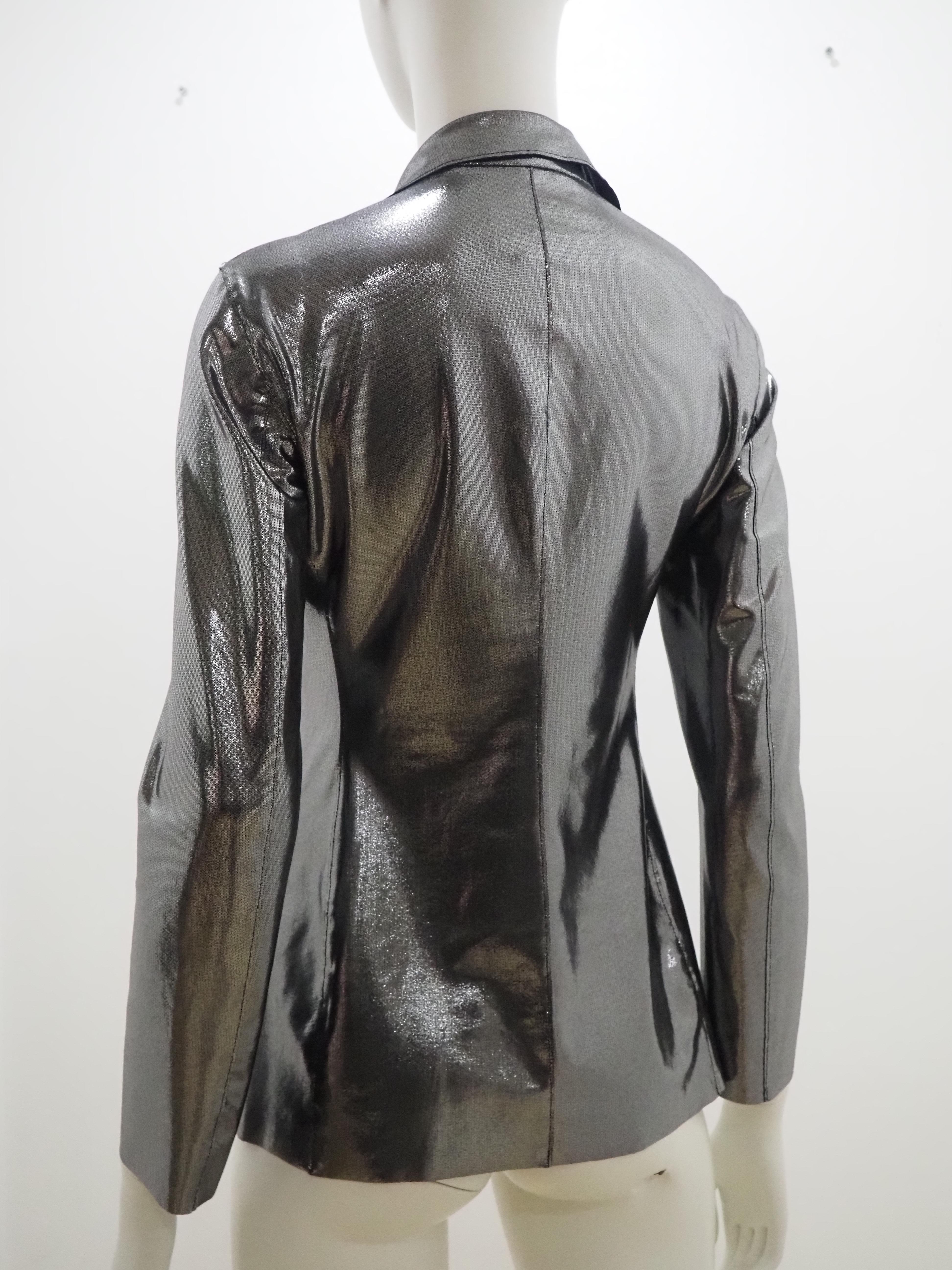 Moschino Silberne Jacke im Zustand „Hervorragend“ im Angebot in Capri, IT