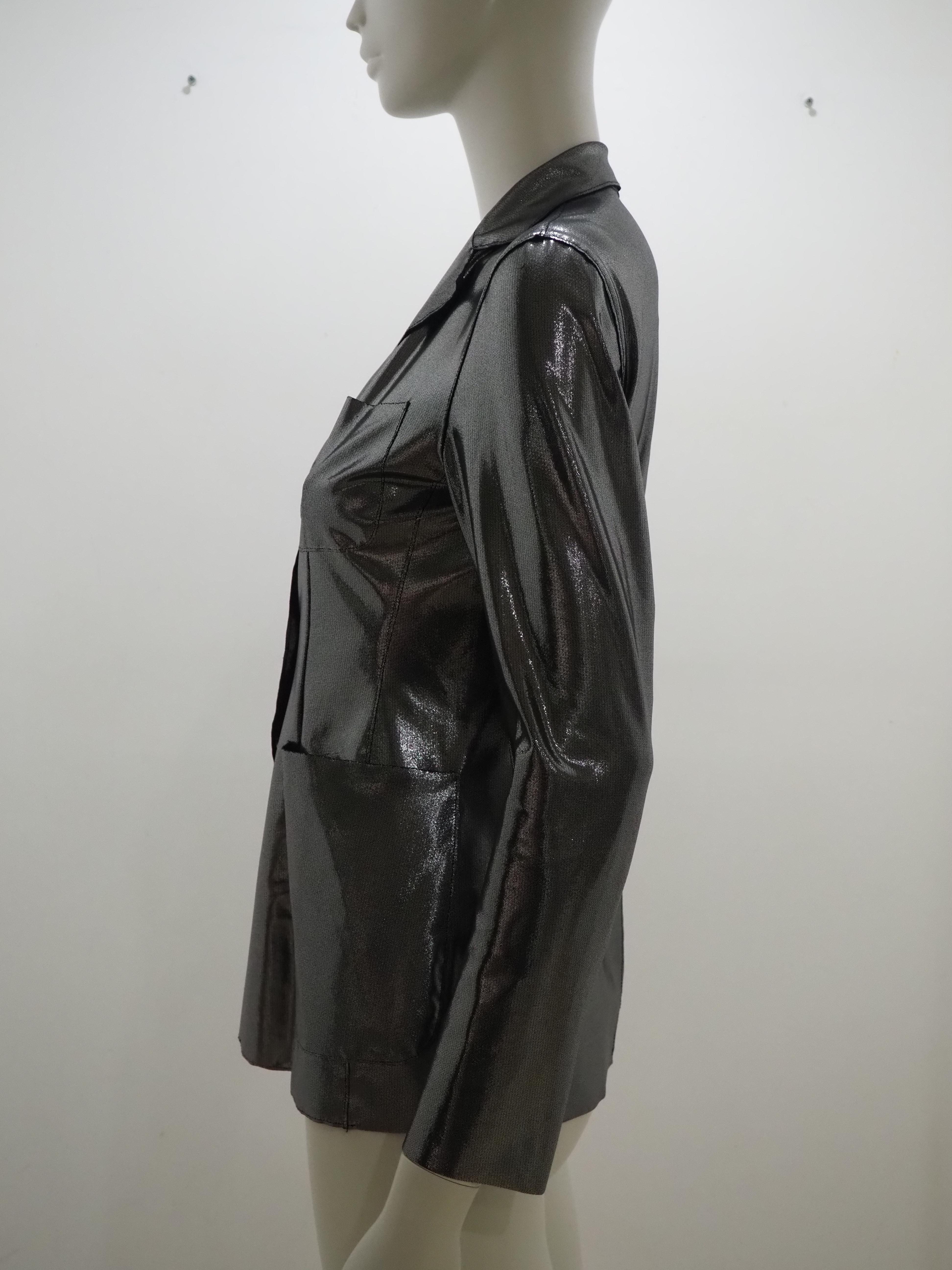 Moschino Silberne Jacke im Angebot 1