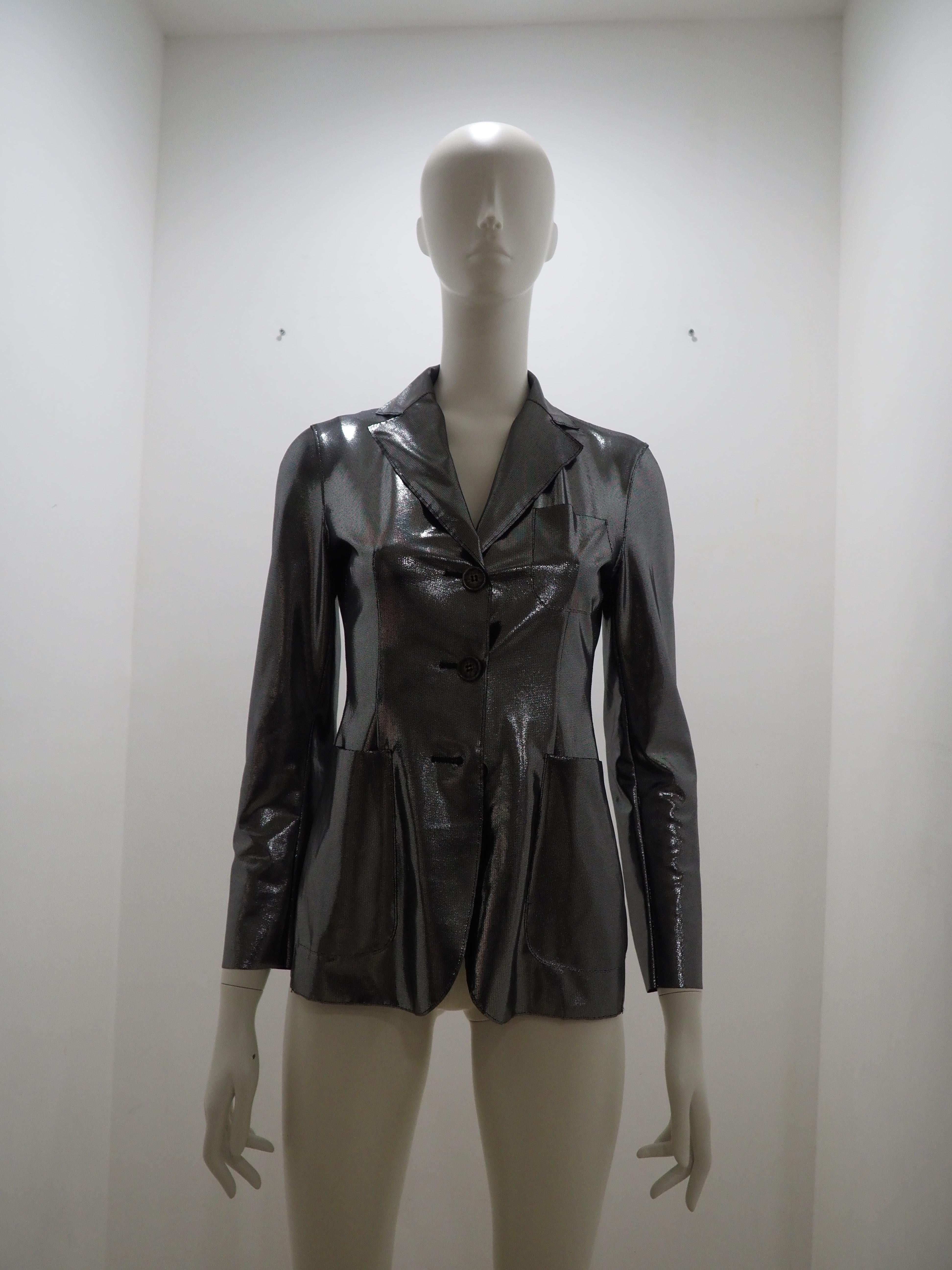 Moschino Silberne Jacke im Angebot 2
