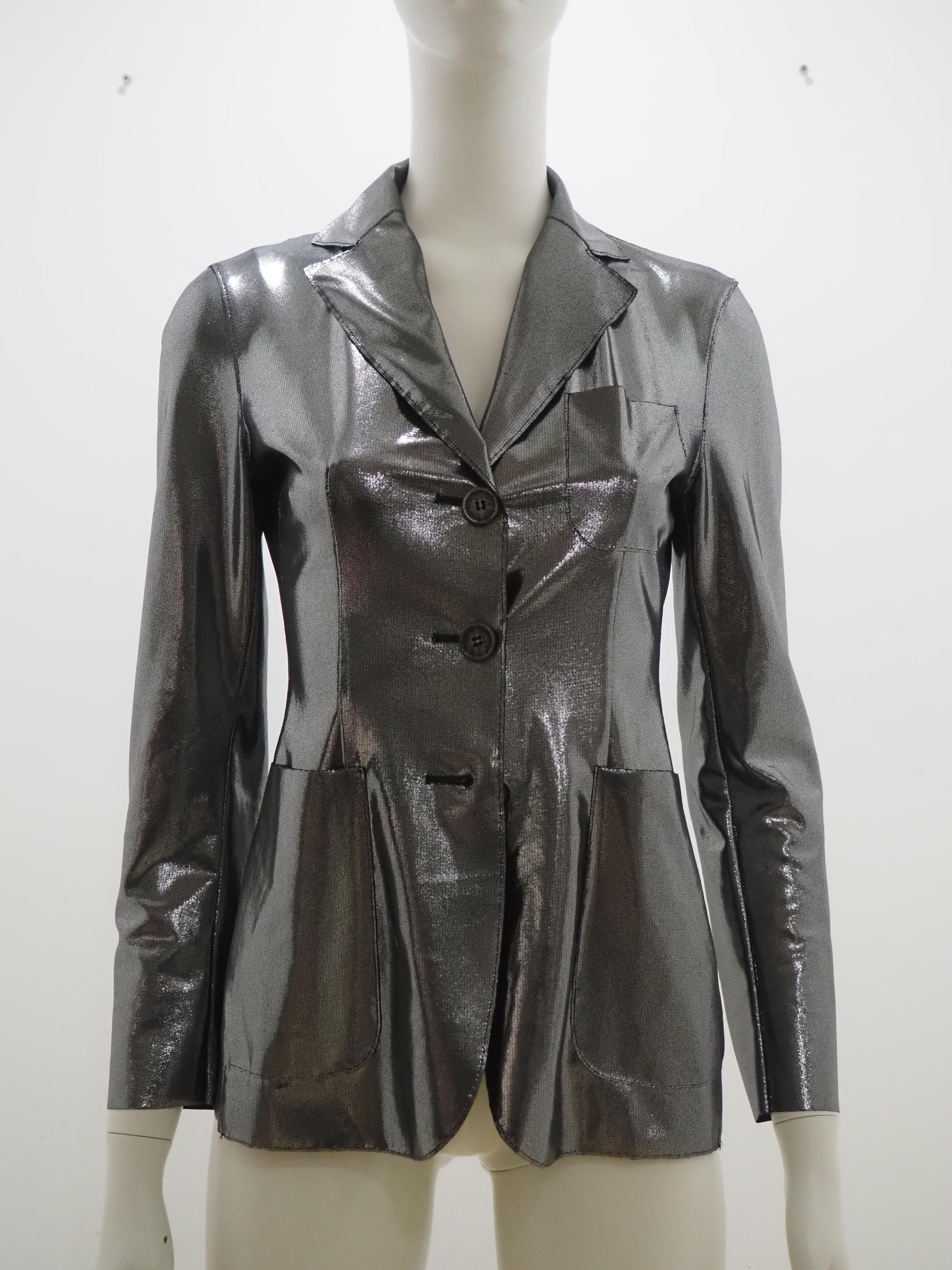 Moschino Silberne Jacke im Angebot 3