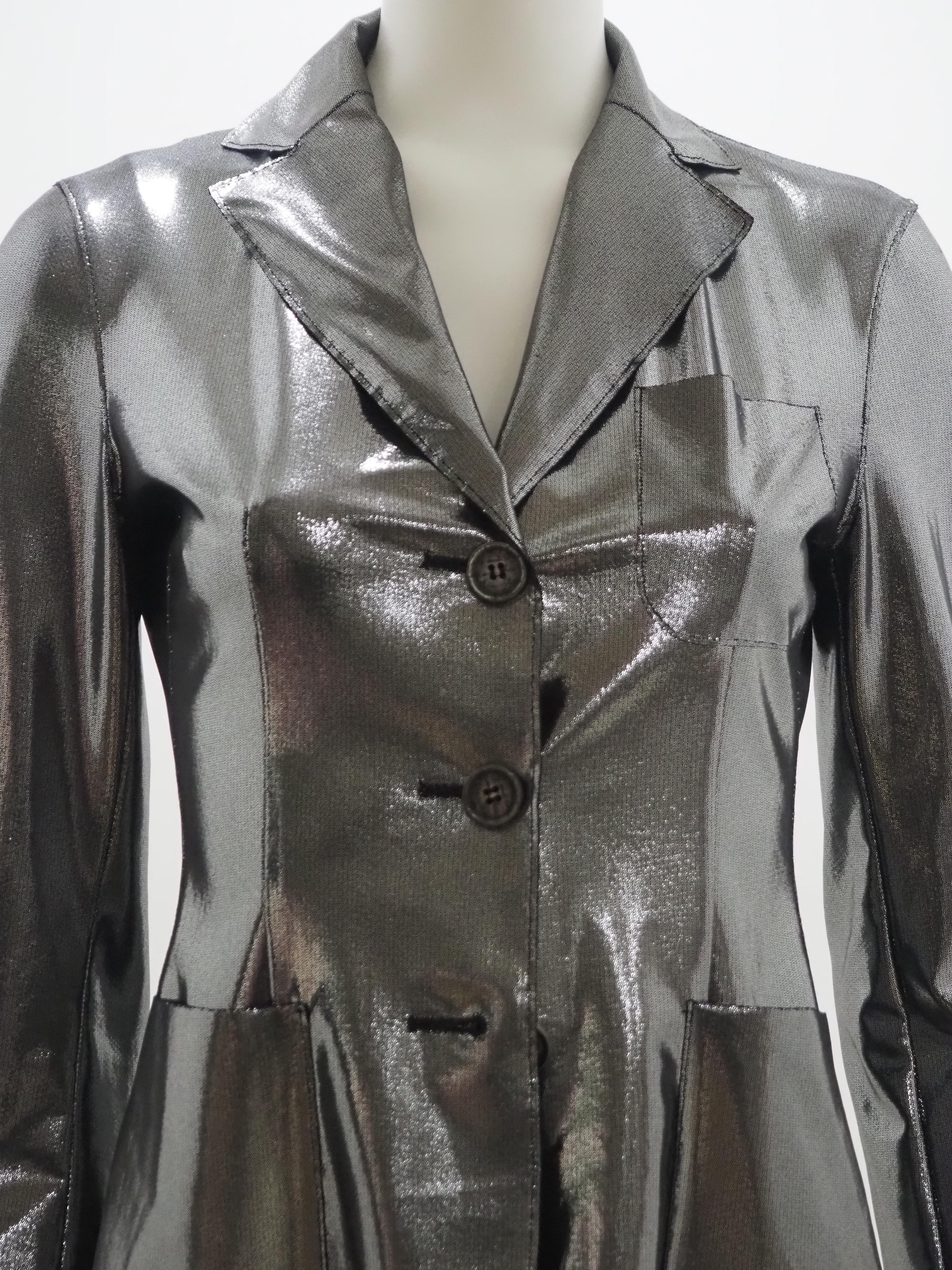 Moschino Silberne Jacke im Angebot 4