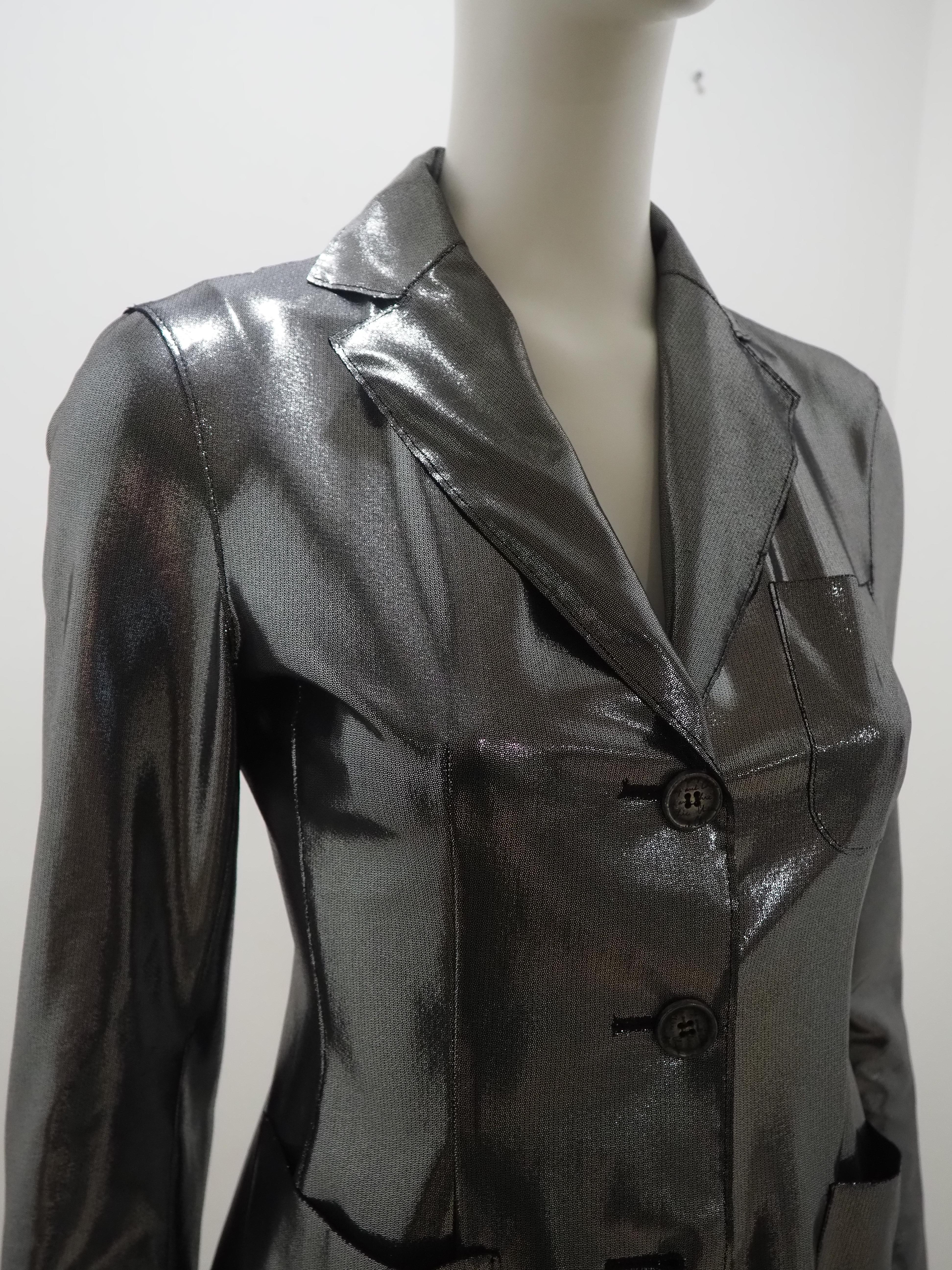 Moschino Silberne Jacke im Angebot 5