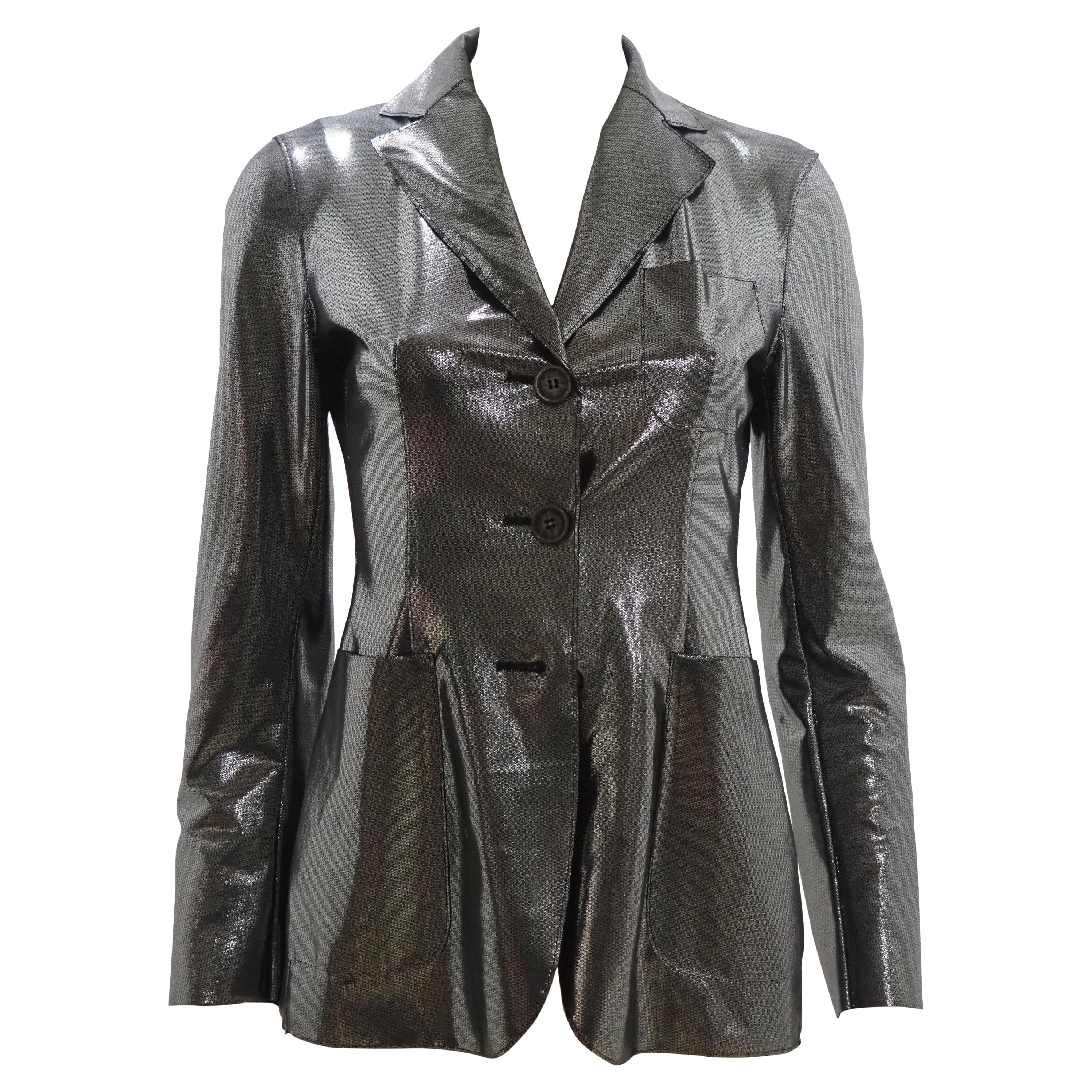 Moschino Silberne Jacke im Angebot