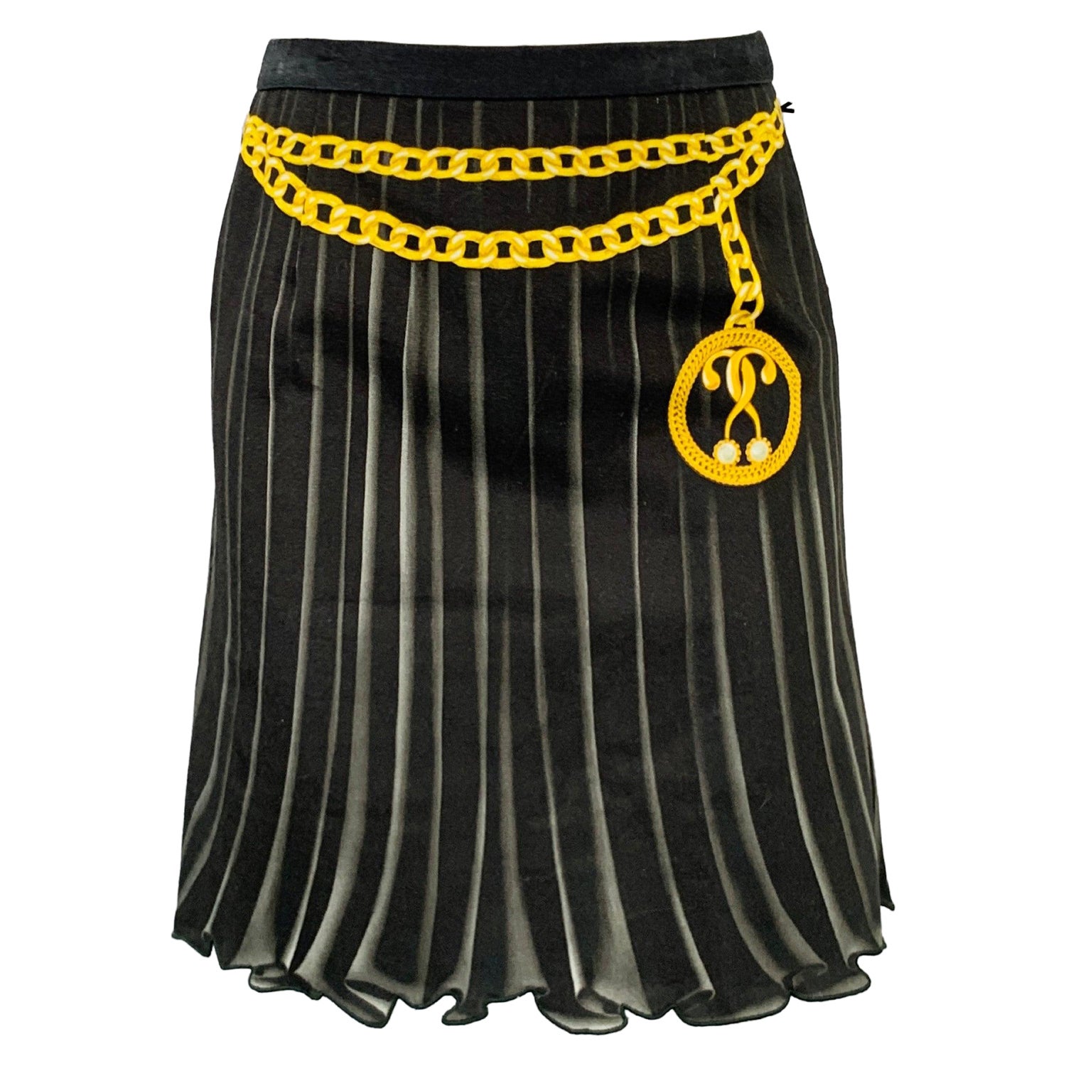 MOSCHINO Gonna smerlata in misto cotone giallo e nero taglia 4
