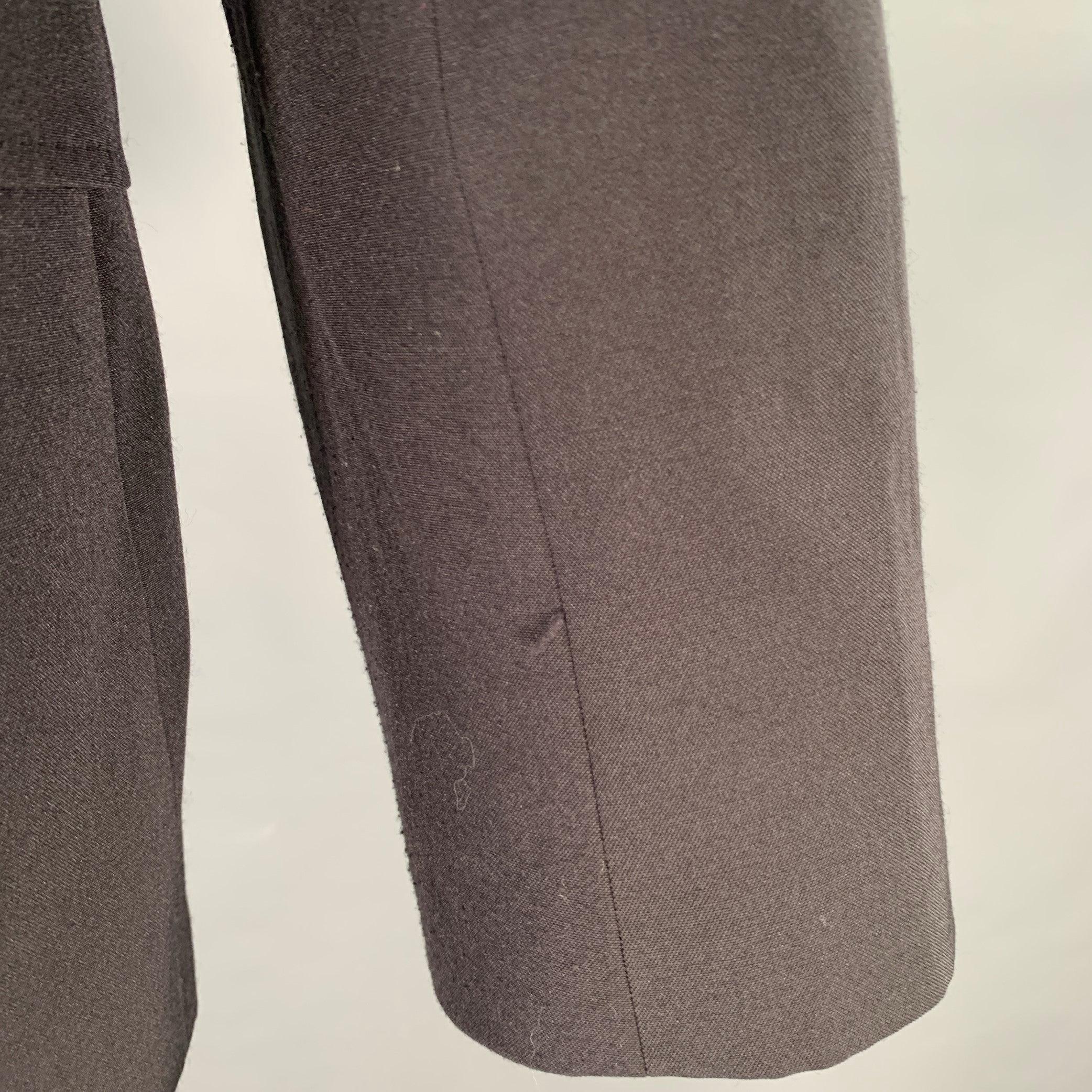 MOSCHINO Size 46 Black Polyamide Blend Notch Lapel Tuxedo 6