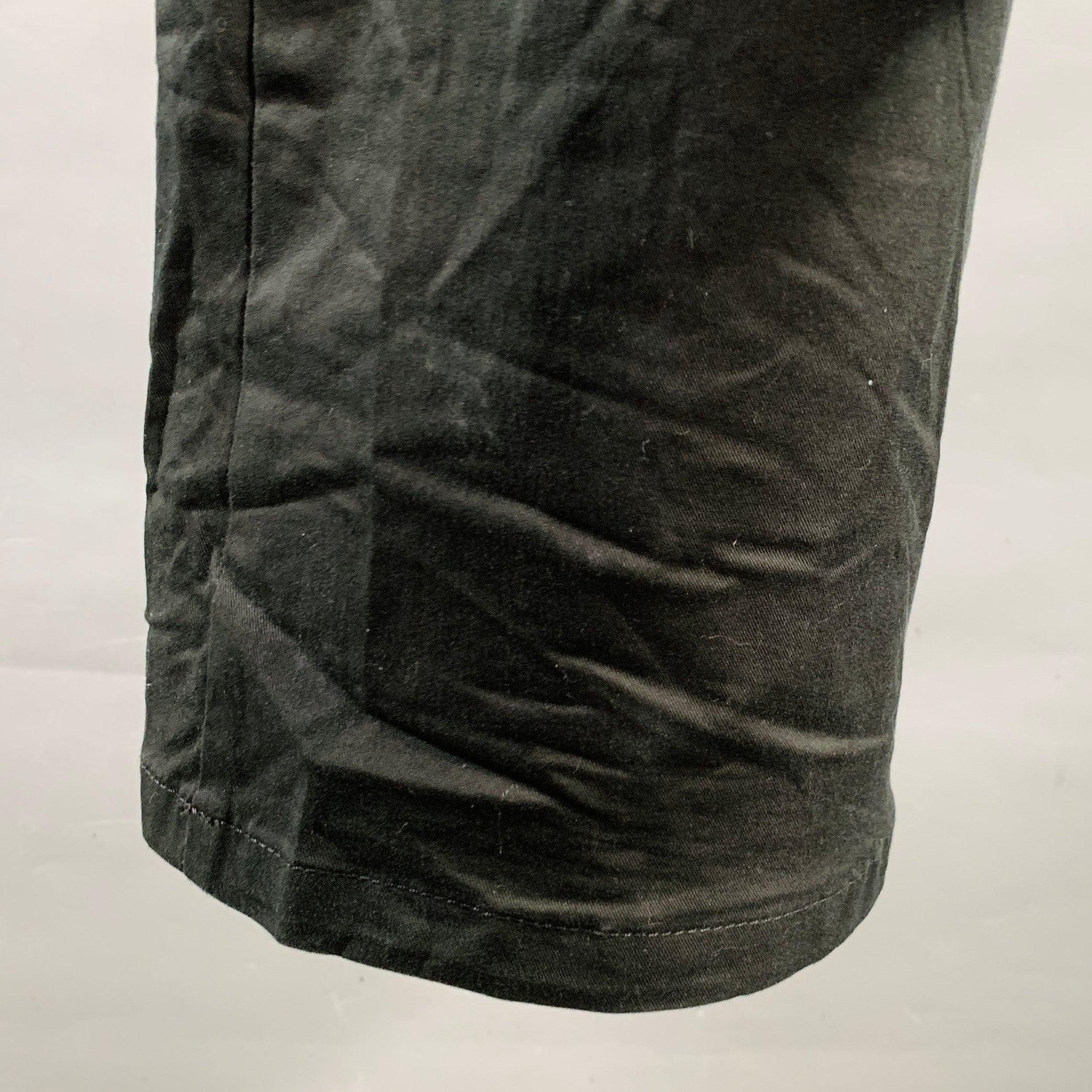 Women's MOSCHINO Size 8 Black Cotton Blend Lace-Up Casual Pants For Sale