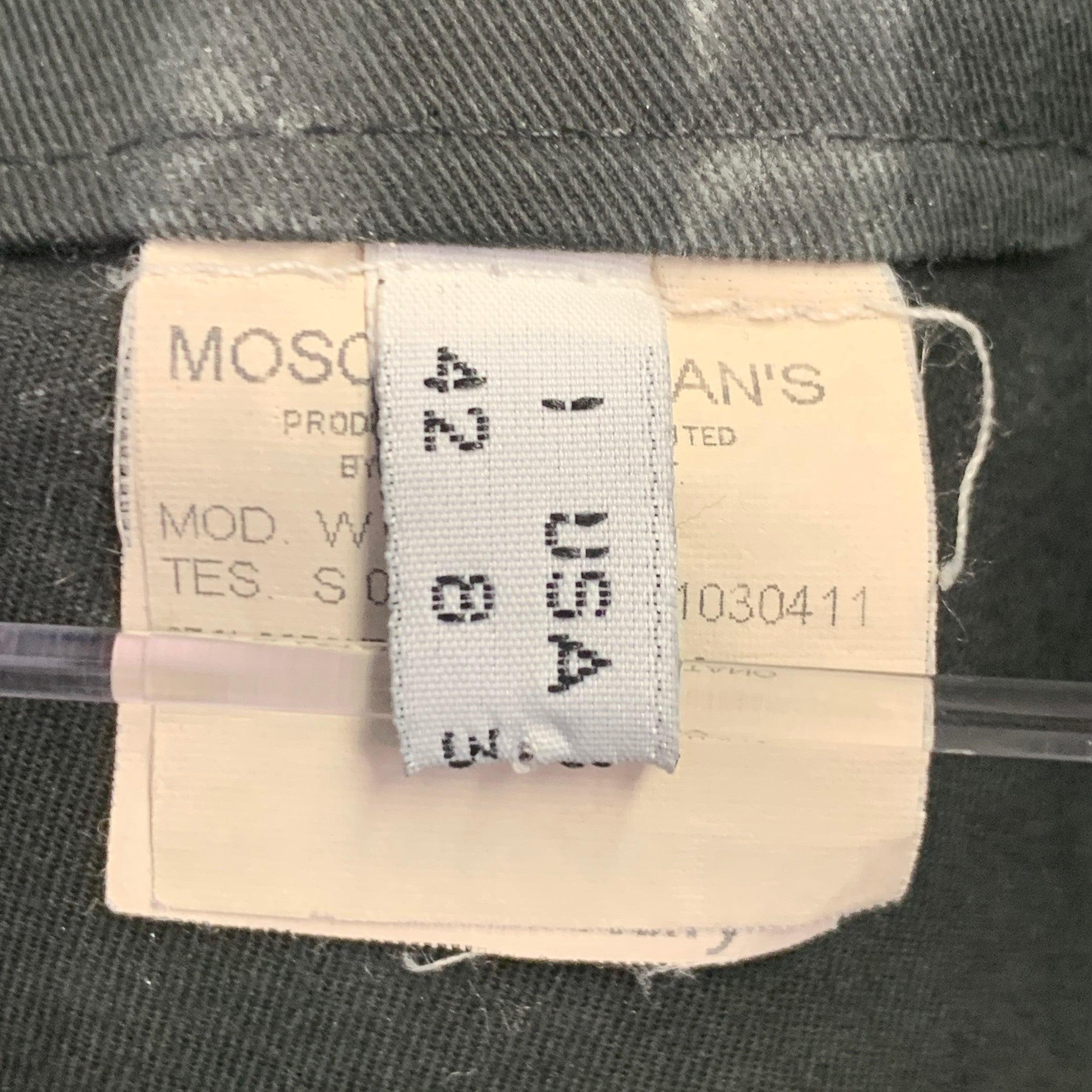 MOSCHINO Size 8 Black Cotton Blend Lace-Up Casual Pants For Sale 2
